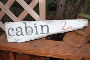 cabin sign